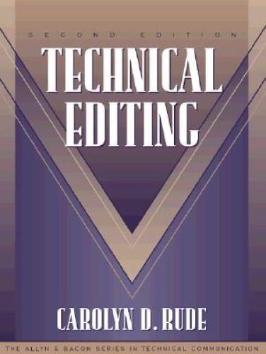 Technical Editing (Part of the Allyn Bacon Series in Technical Communi – GOOD