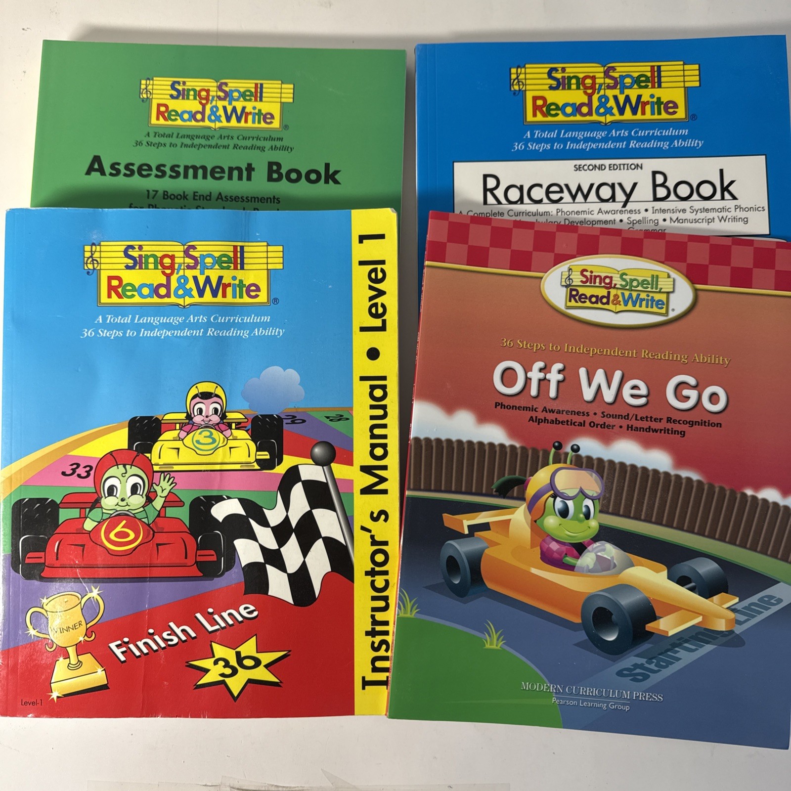 Sing Spell Read & Write Level 1, Grade 1, Teachers Manual, Off We Go, Raceway, &
