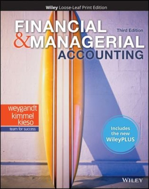 Financial and Managerial Accounting, 3e WileyPLUS NextGen Card wi