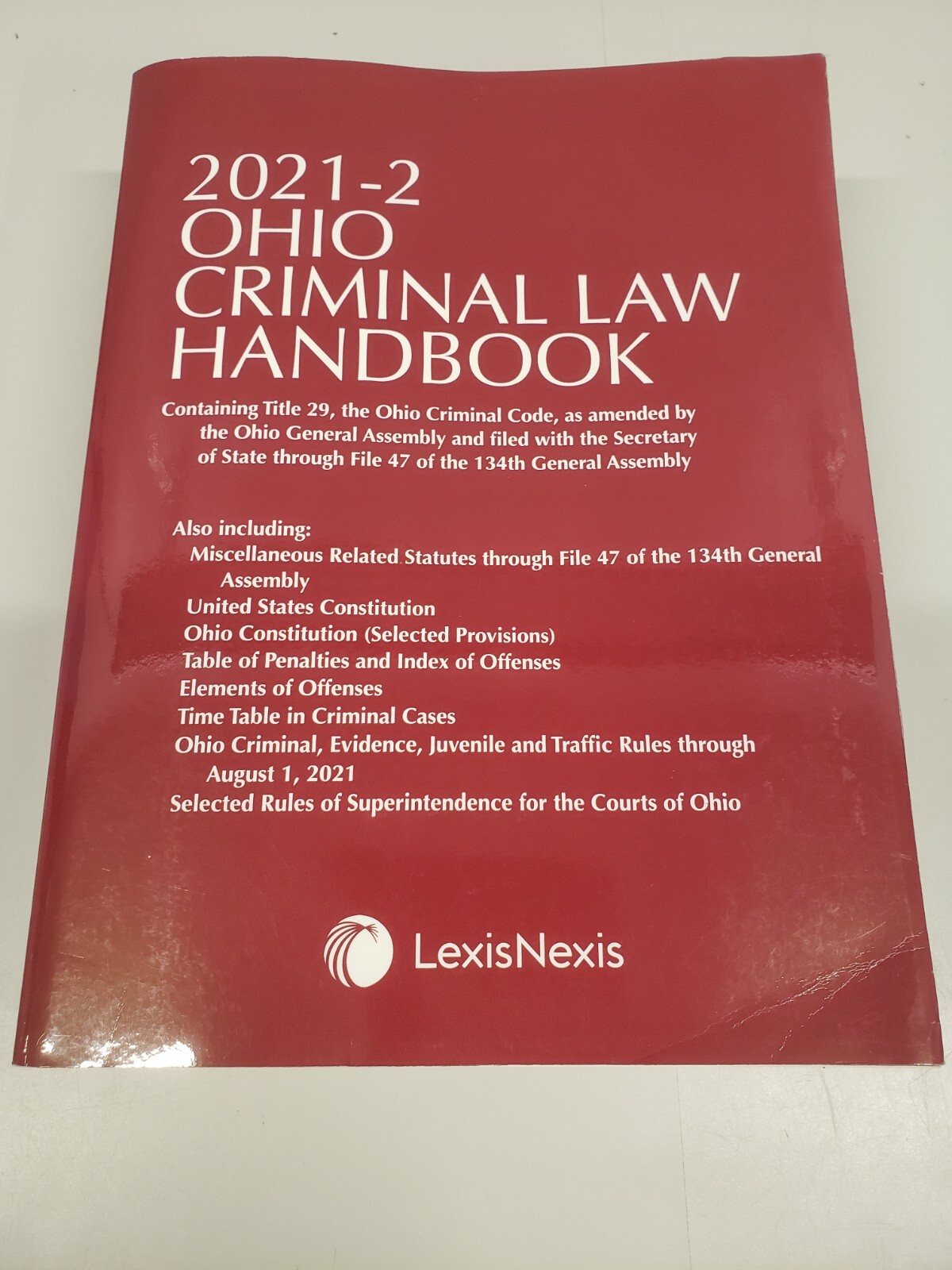 Ohio Criminal Law Handbook 2021-2 LexisNexis containing Title 29