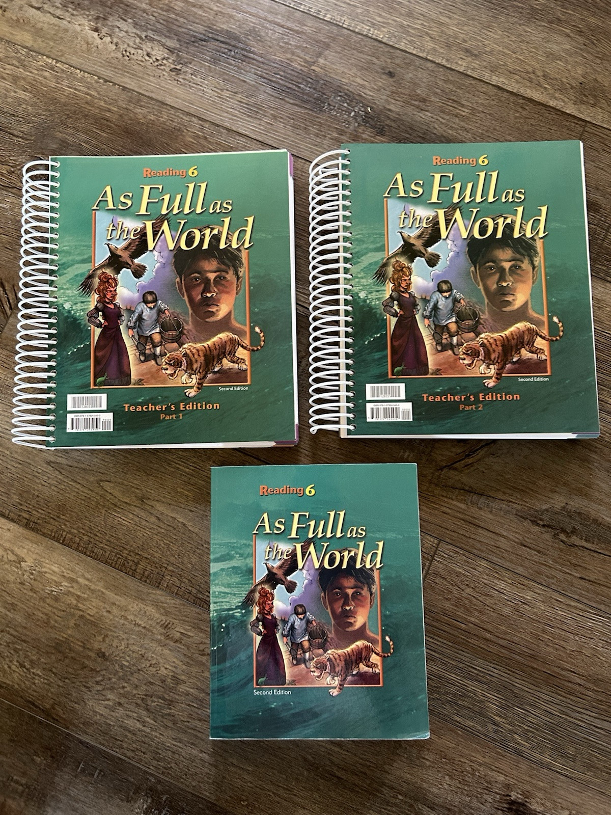 BJU Reading 6 Teacher Edition Part 1 & 2. Student Text As Full As The World