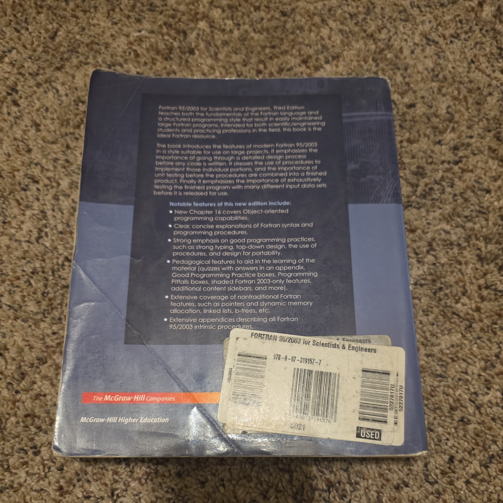 Fortran 95/2003 for Scientists & Engineers by Chapman, Stephen J. (Paperback)