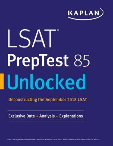 LSAT PrepTest 85 Unlocked Excl – VERY GOOD