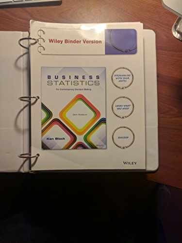 Business Statistics, Binder Ready Version: For – Loose Leaf, by Black Ken – New