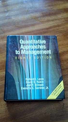 Quantitative Approaches to – Hardcover, by Levin Richard I.; – Very Good c