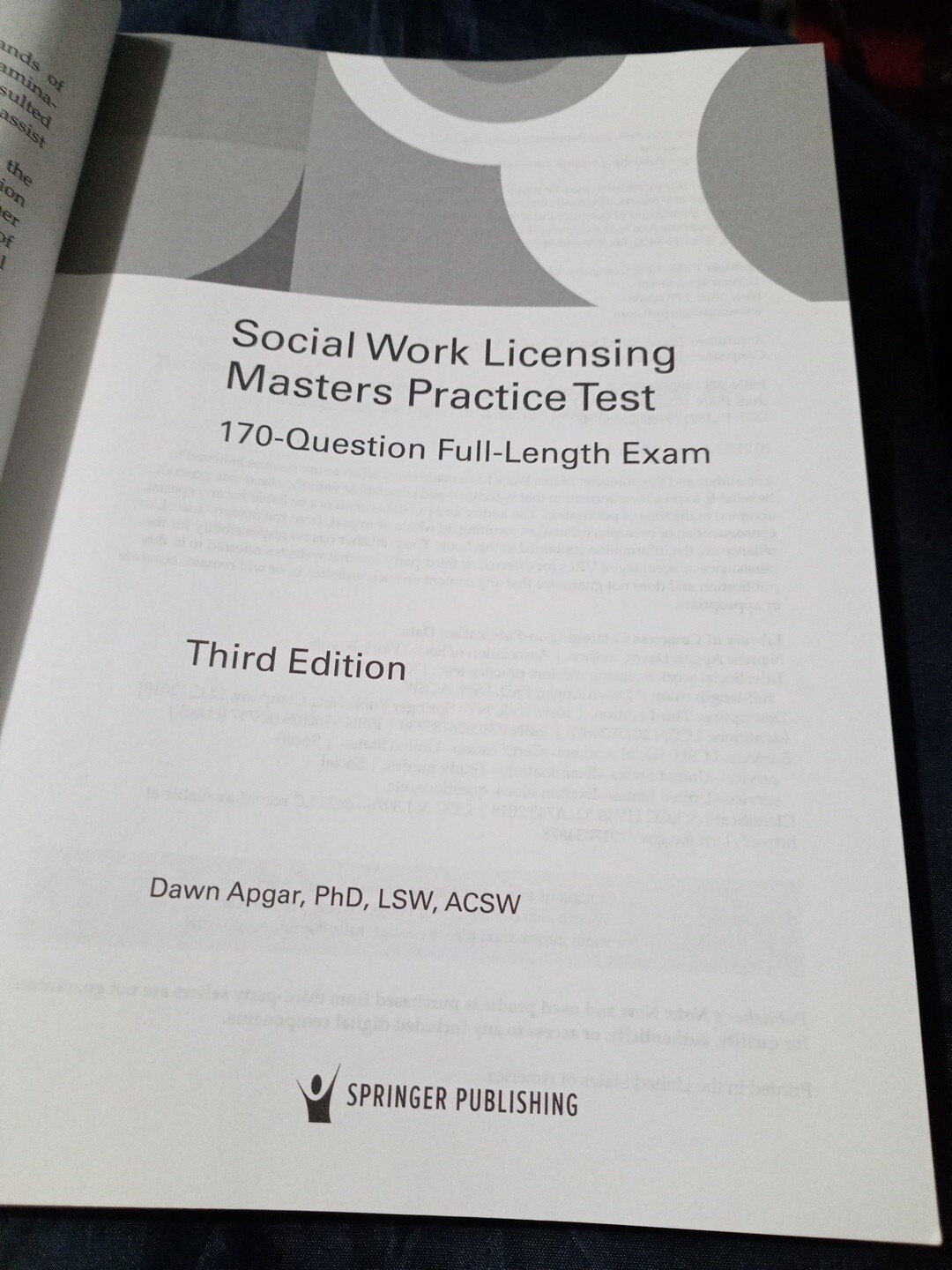 Social Work Licensing Masters Practice Test Third Edition Paperback Dawn Apgar