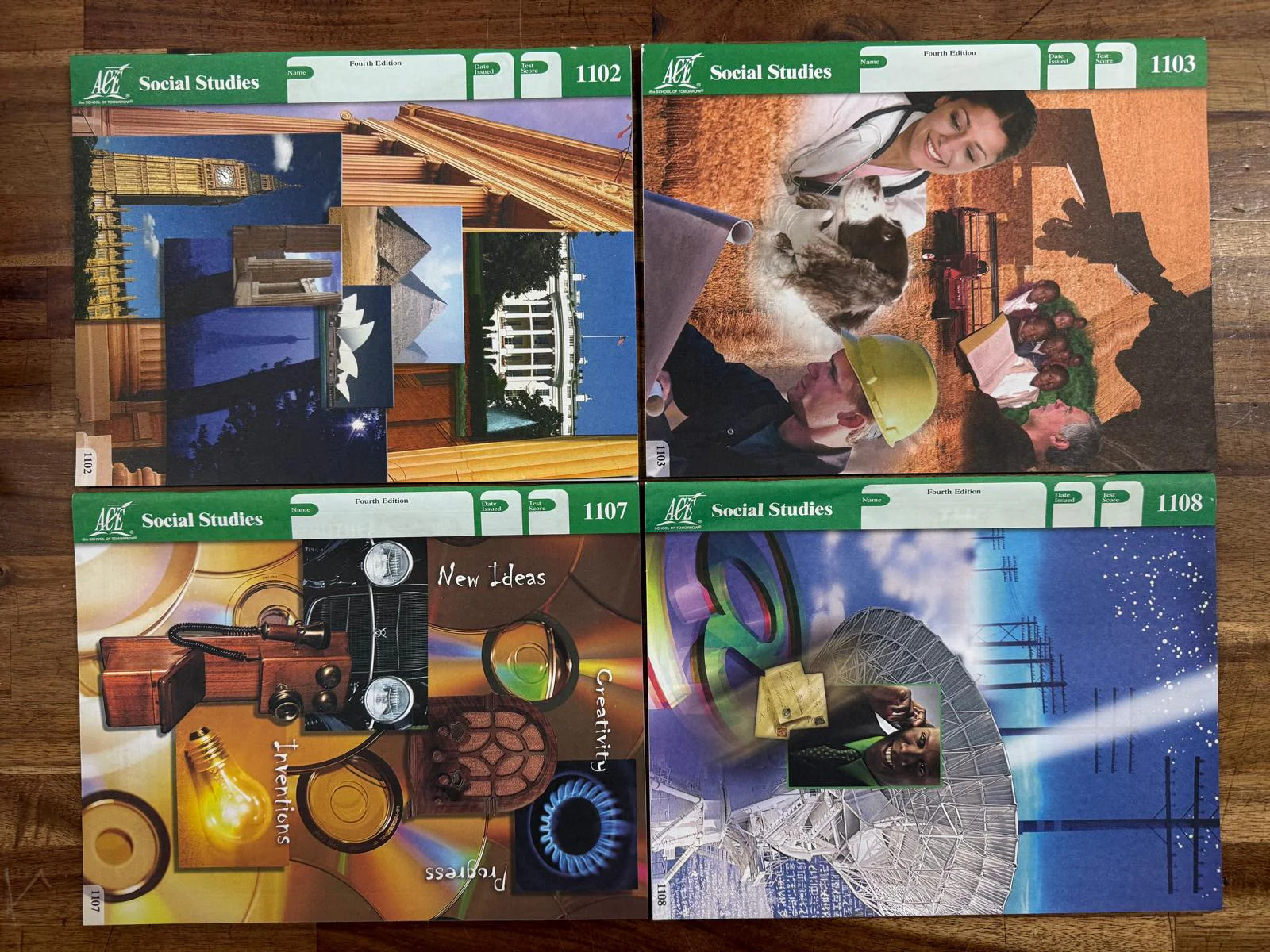 ACE PACEs Social Studies 4th Ed 1102-1103, 1107-1108 (Like New)