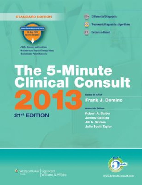 The 5-Minute Clinical Consult 2013 Hardcover Frank J. Domino