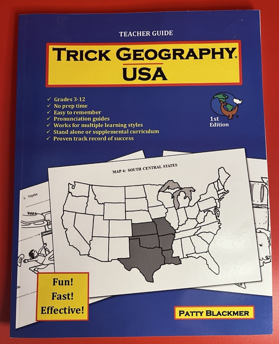 Trick Geography: USA~Teacher Guide~Patty Blackmer~Grades 3-12~1st Ed~Home School