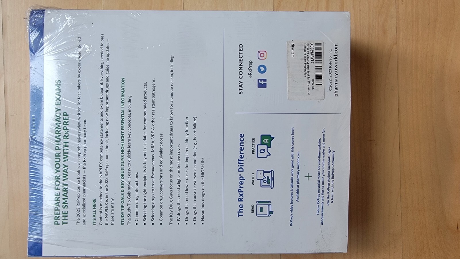 Rxprep 2023 NAPLEX Course Book Study guide Pharmacist License Exam Preparation