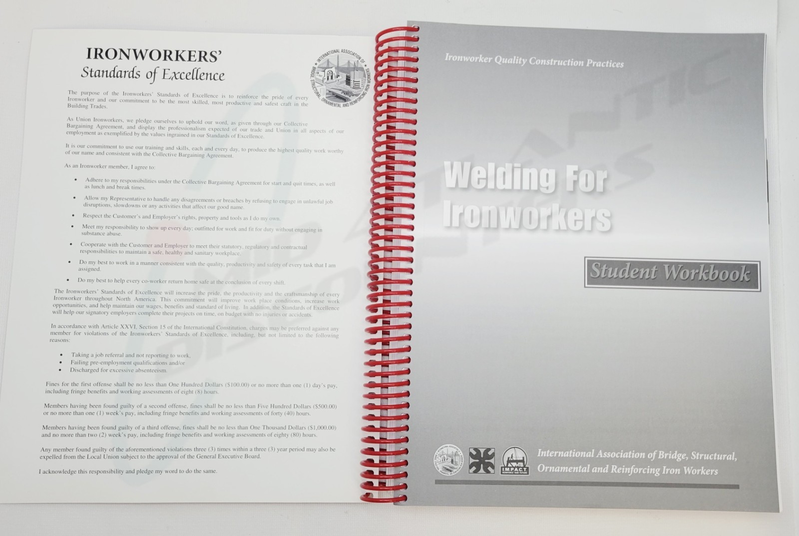 NEW Welding for Ironworkers Spiral Bound Student Workbook, 2014, WEL-SW-V4.1